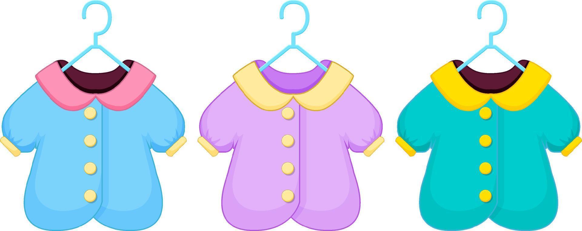 A cute girl dress hanging on hanger vector