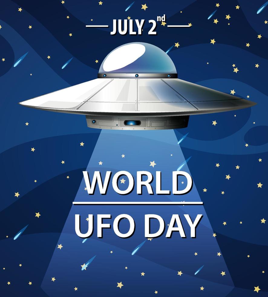 World UFO Day Poster Banner vector