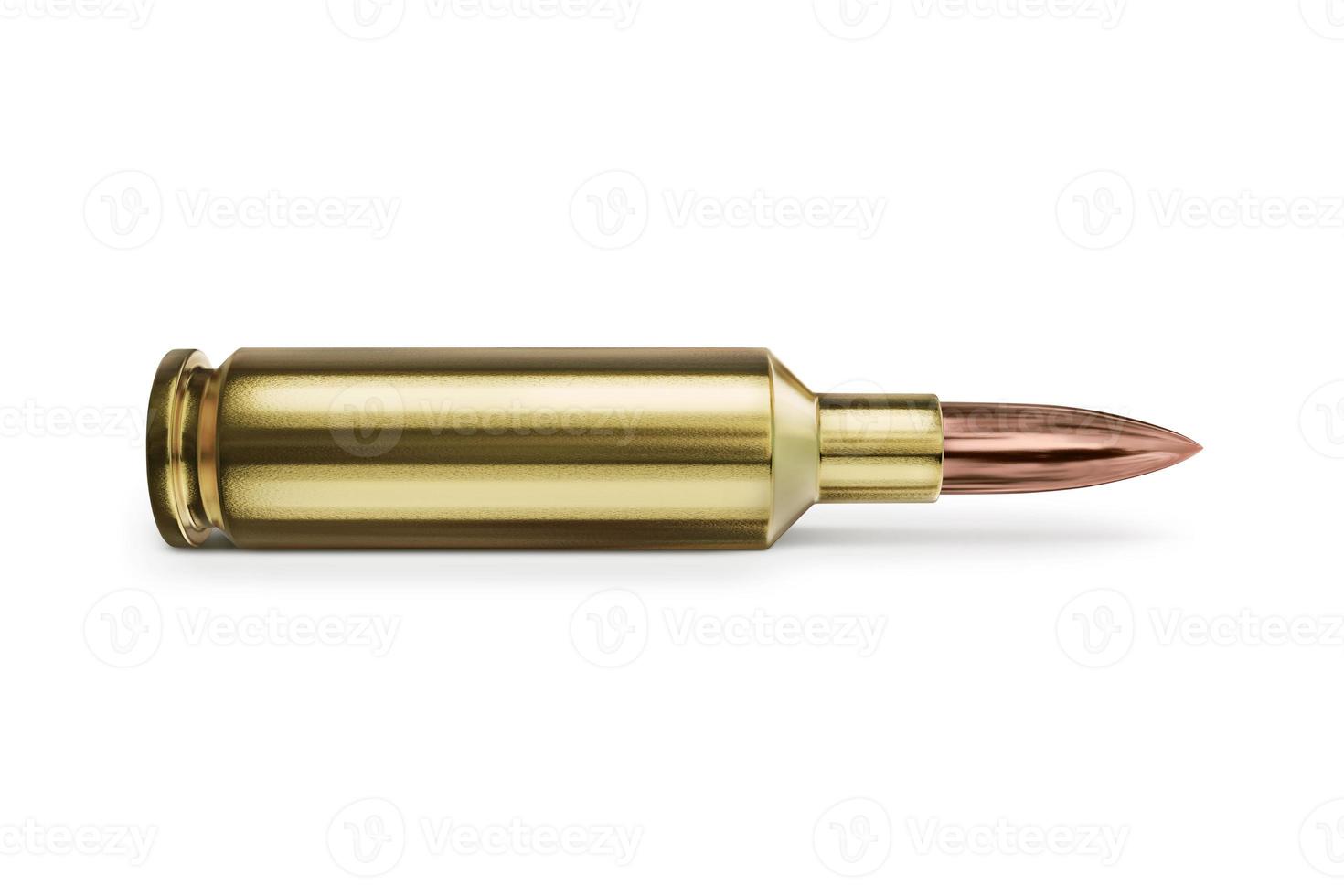 bullet on white background. 3D render photo