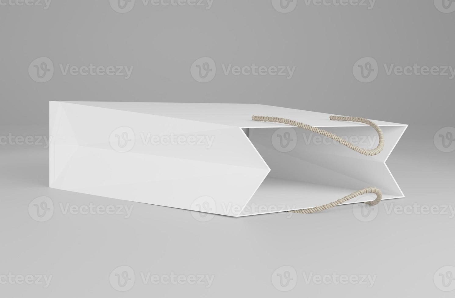 Empty Shopping Bag for advertising and branding.3d render photo