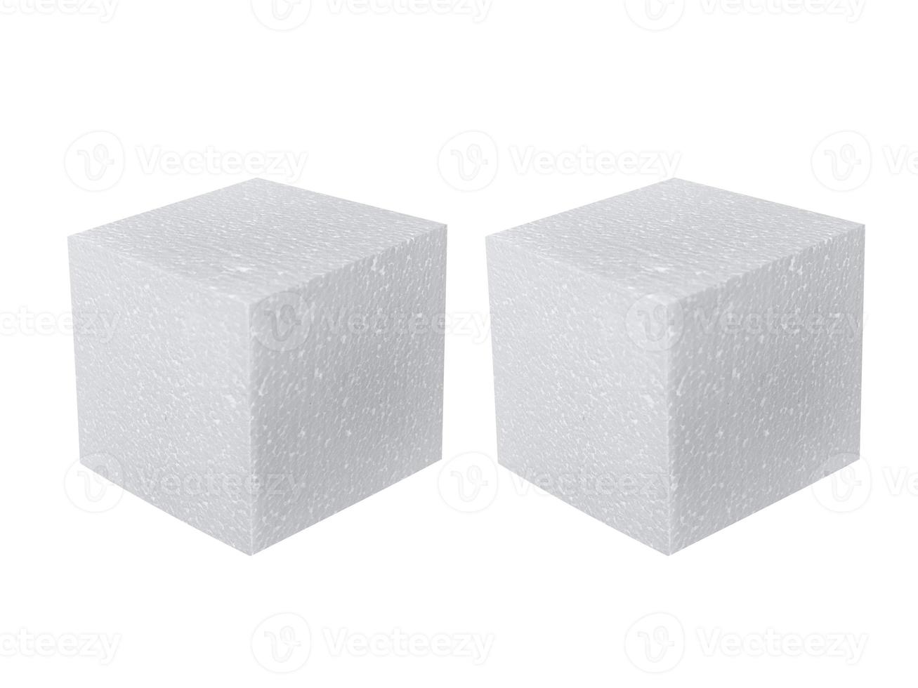 Styrofoam padding for product on white background photo