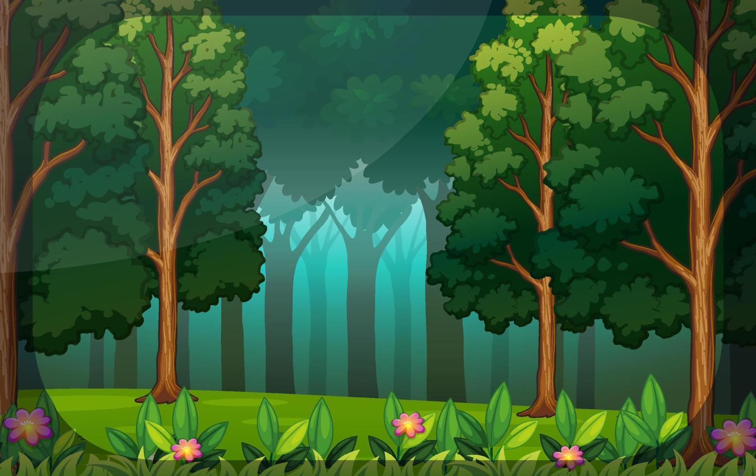 Fantasy fairy forest background vector