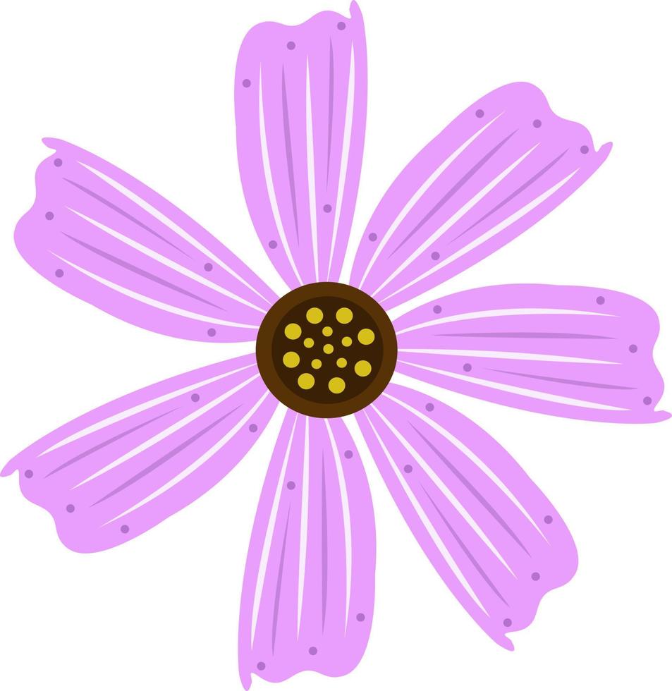 arte de vector de flor de cosmos rosa para diseño gráfico y elemento decorativo