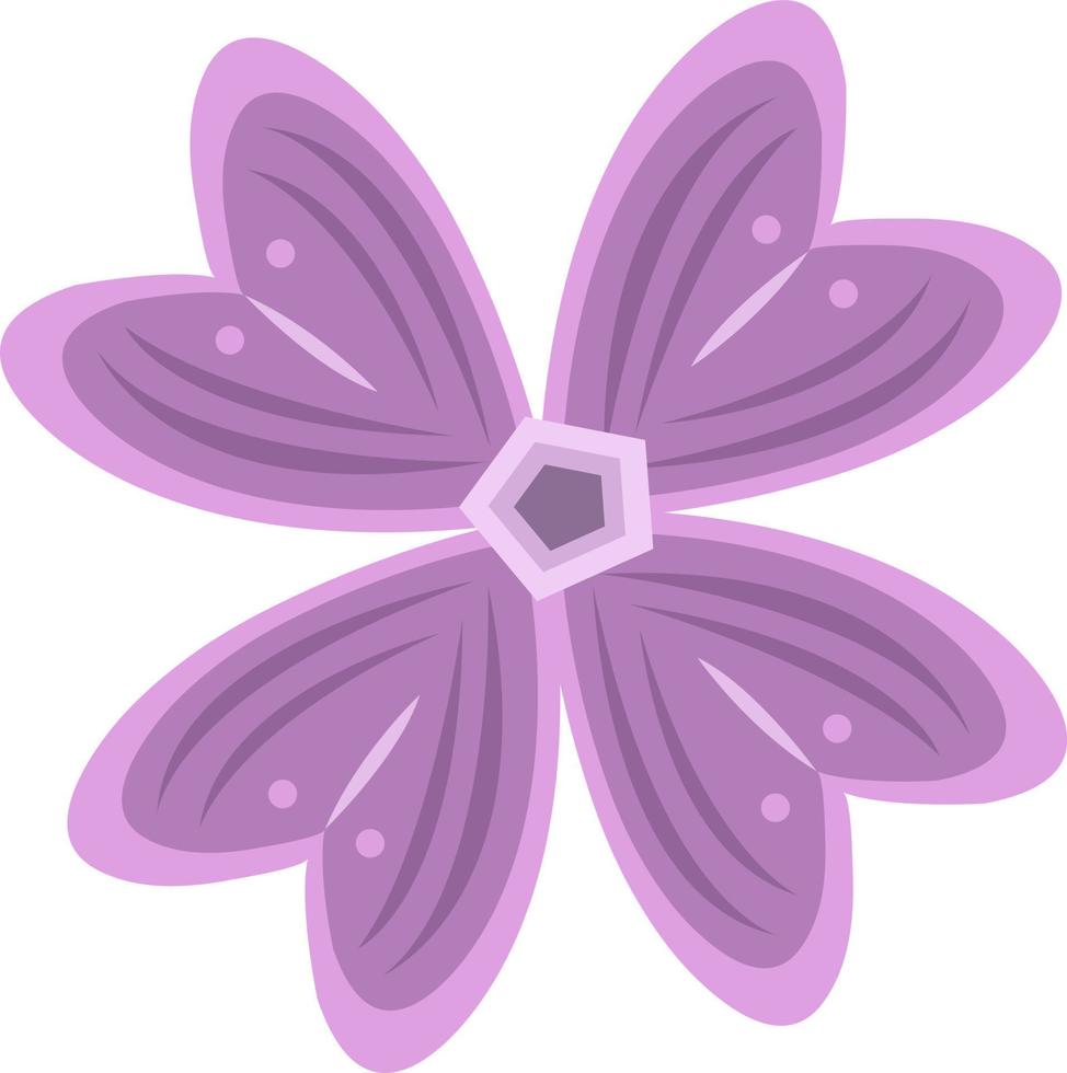 arte de vector de flor de malva común para diseño gráfico y elemento decorativo