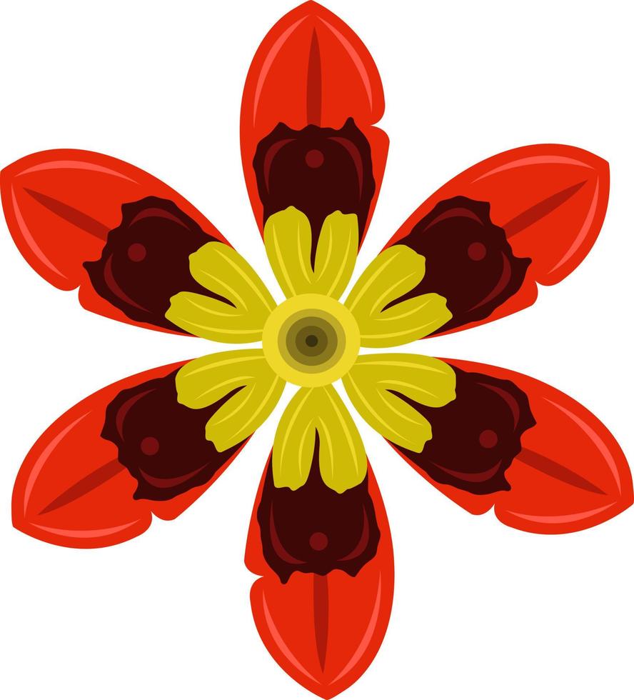 arte de vector de flor de arlequín para diseño gráfico y elemento decorativo