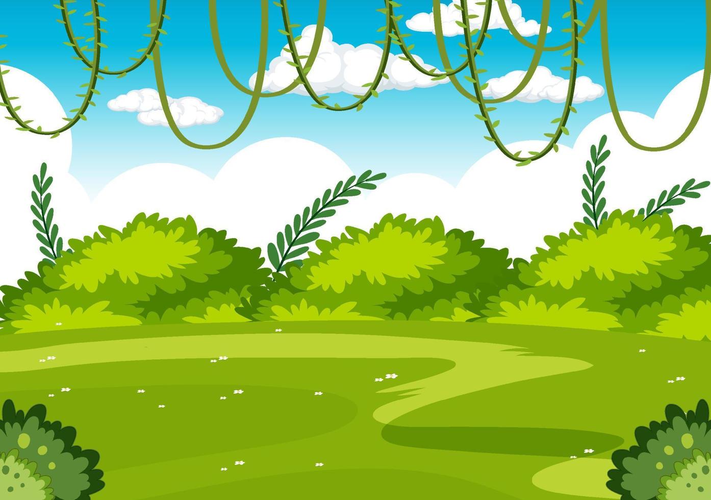 Forest nature background template vector