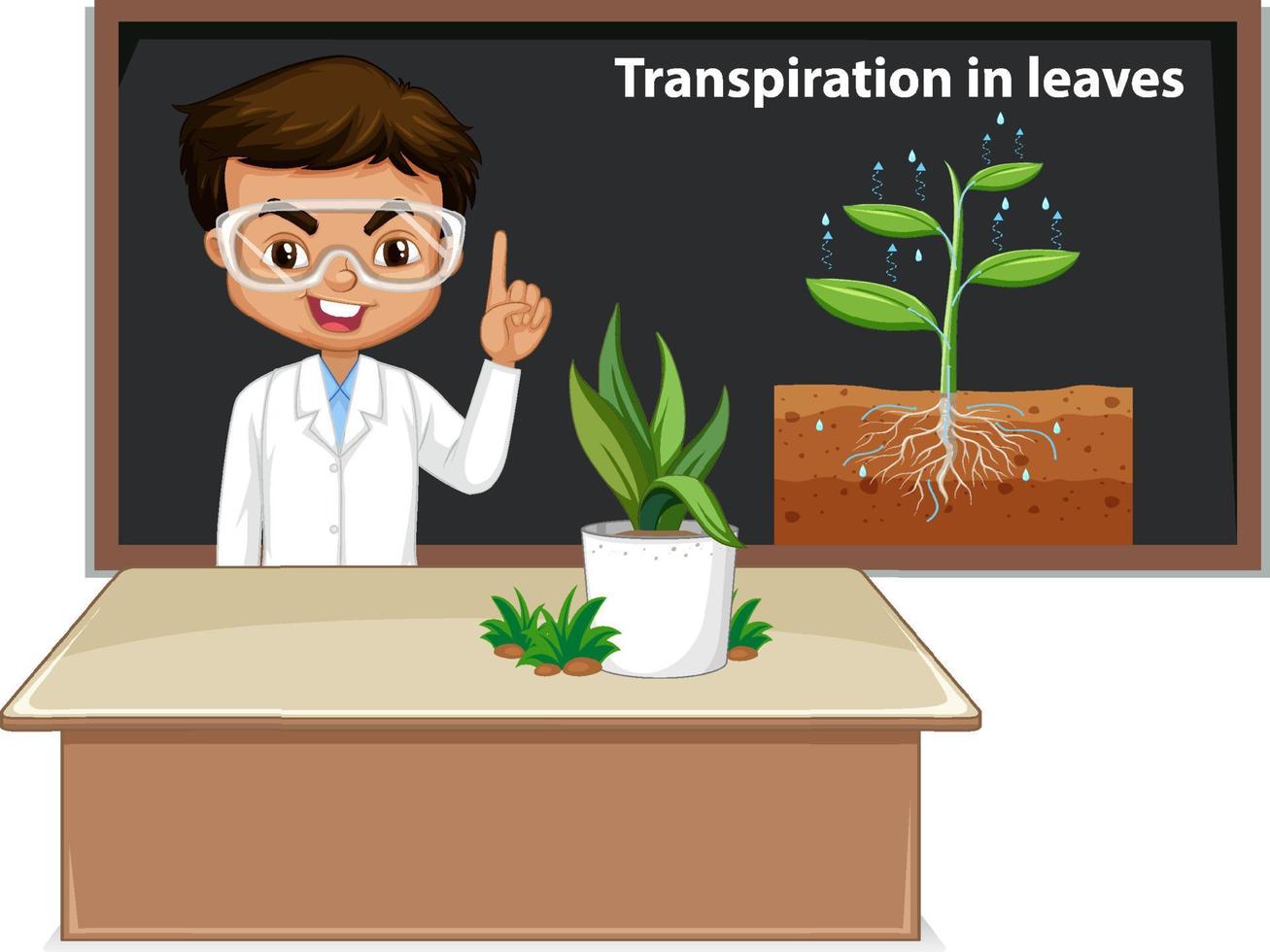 Science experiment for kids concept vector