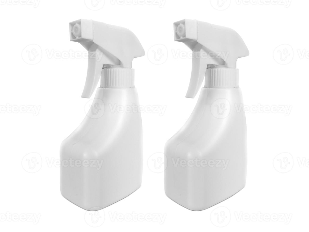 White Spray Bottle Isolated on White photo