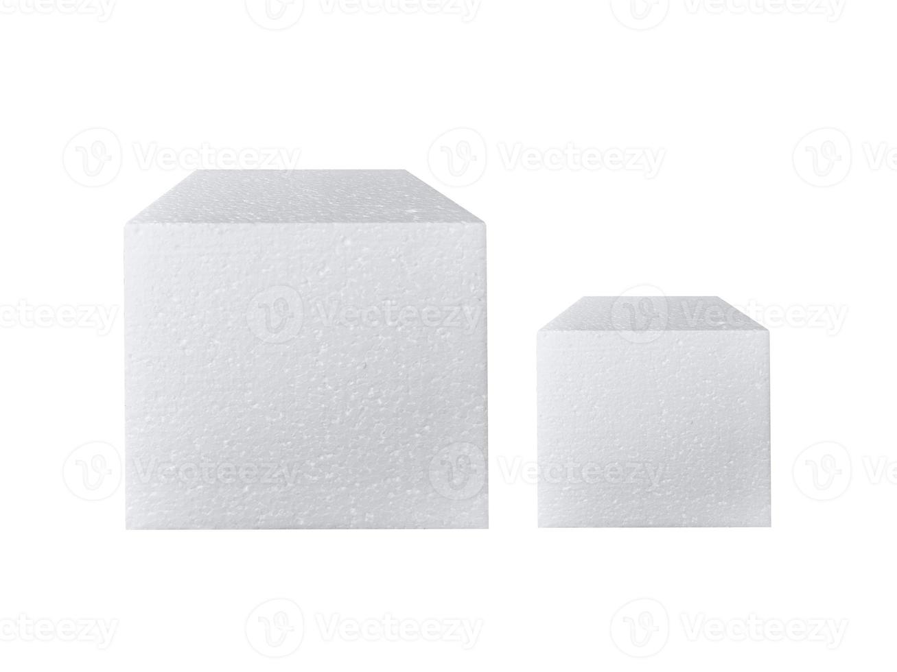 Styrofoam padding for product on white background photo