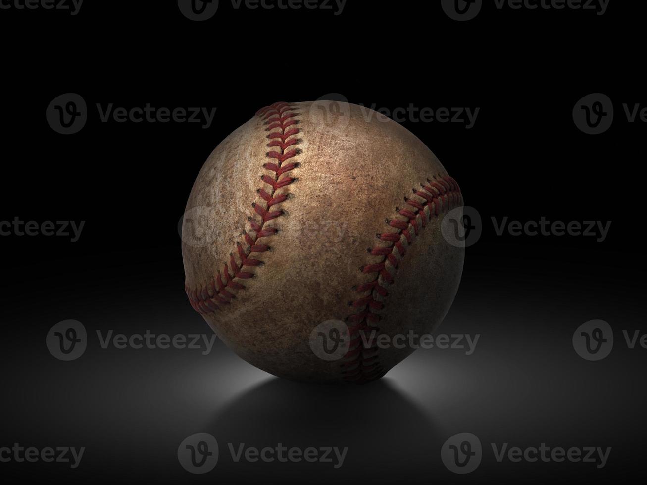 baseball ball on black background photo