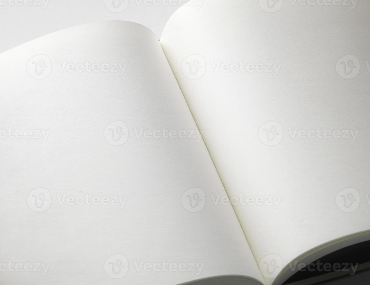 open book on a white background photo