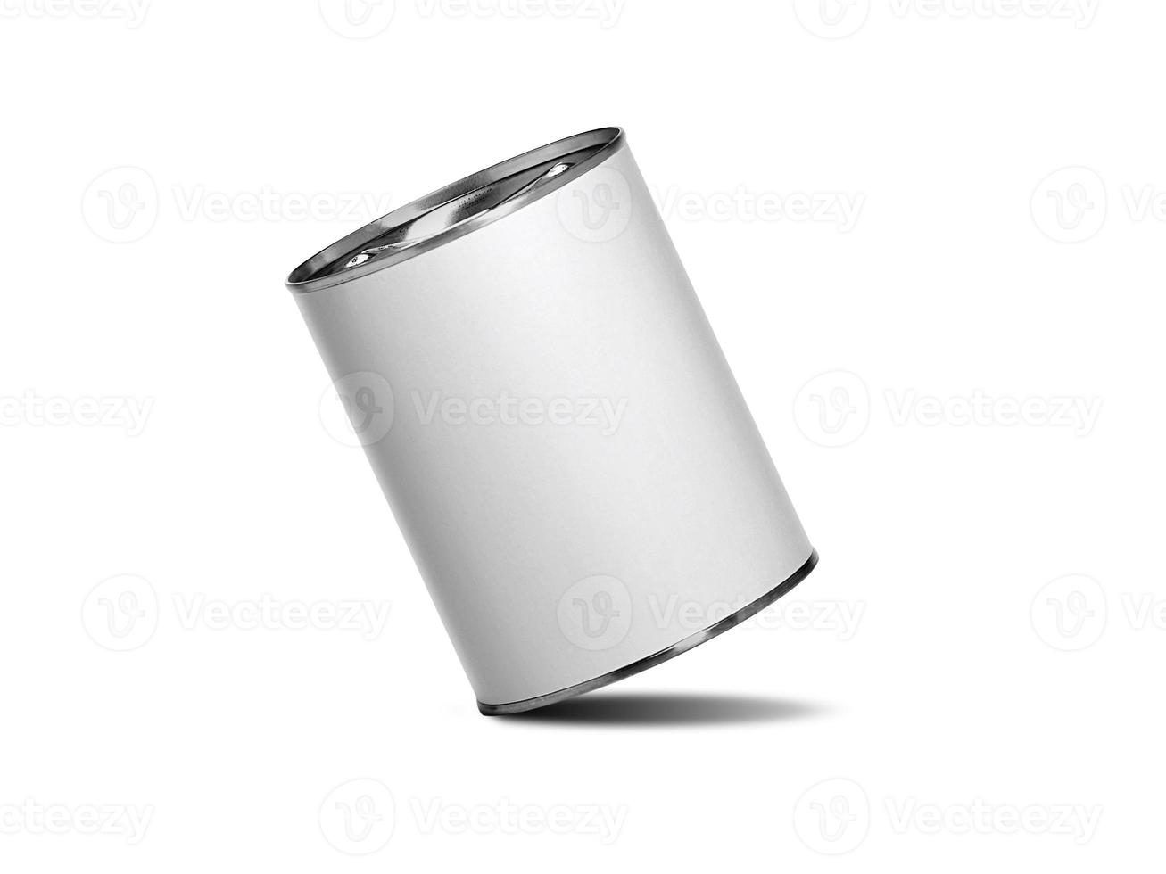 White Blank Tincan Metal Tin Can, Canned Food. Ready For Your Design photo