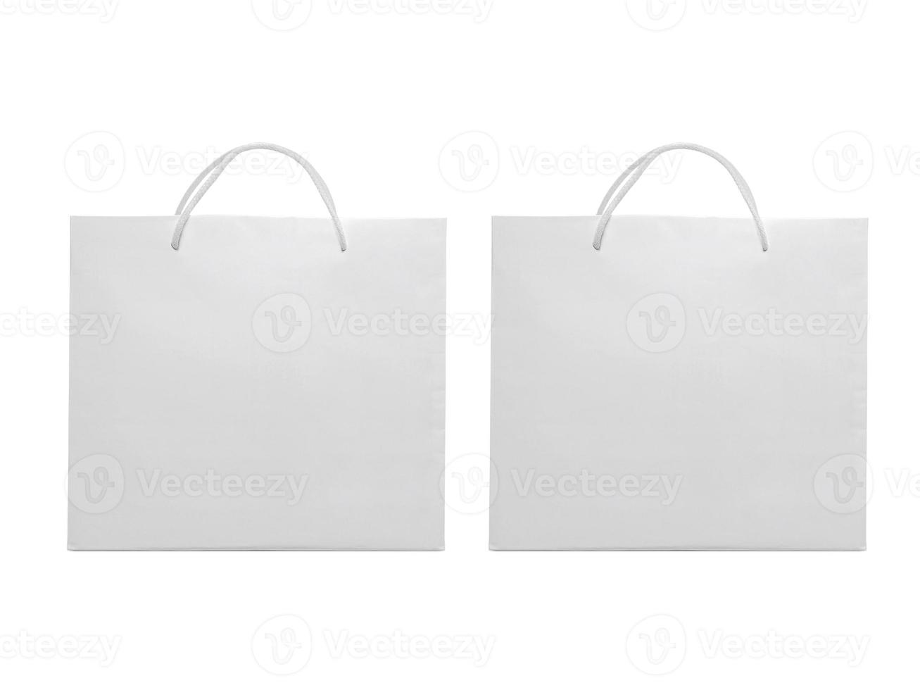 White empty Paper bag isolated on white background for design photo