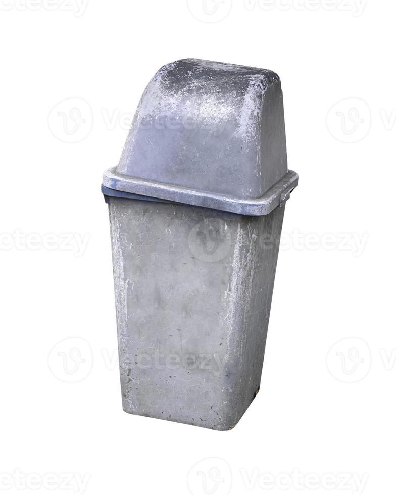 Old plastic trash isolated on white background photo