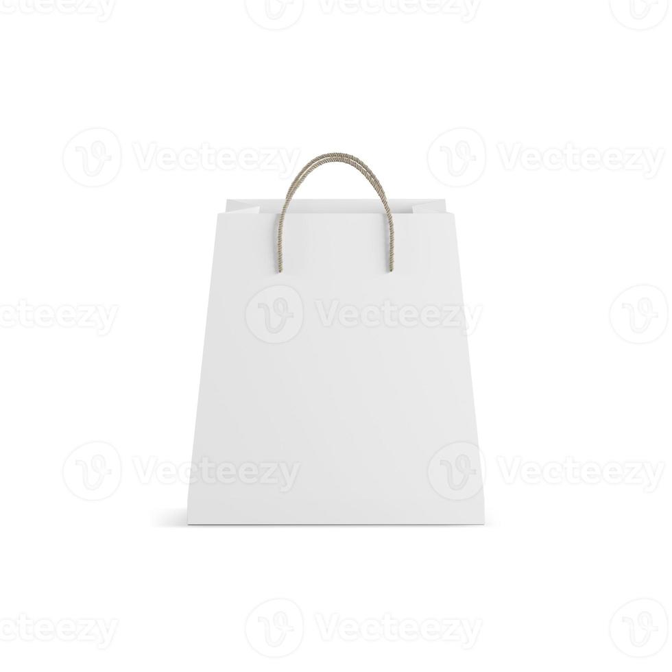 bolsa de compras vacía para publicidad y branding.3d render foto