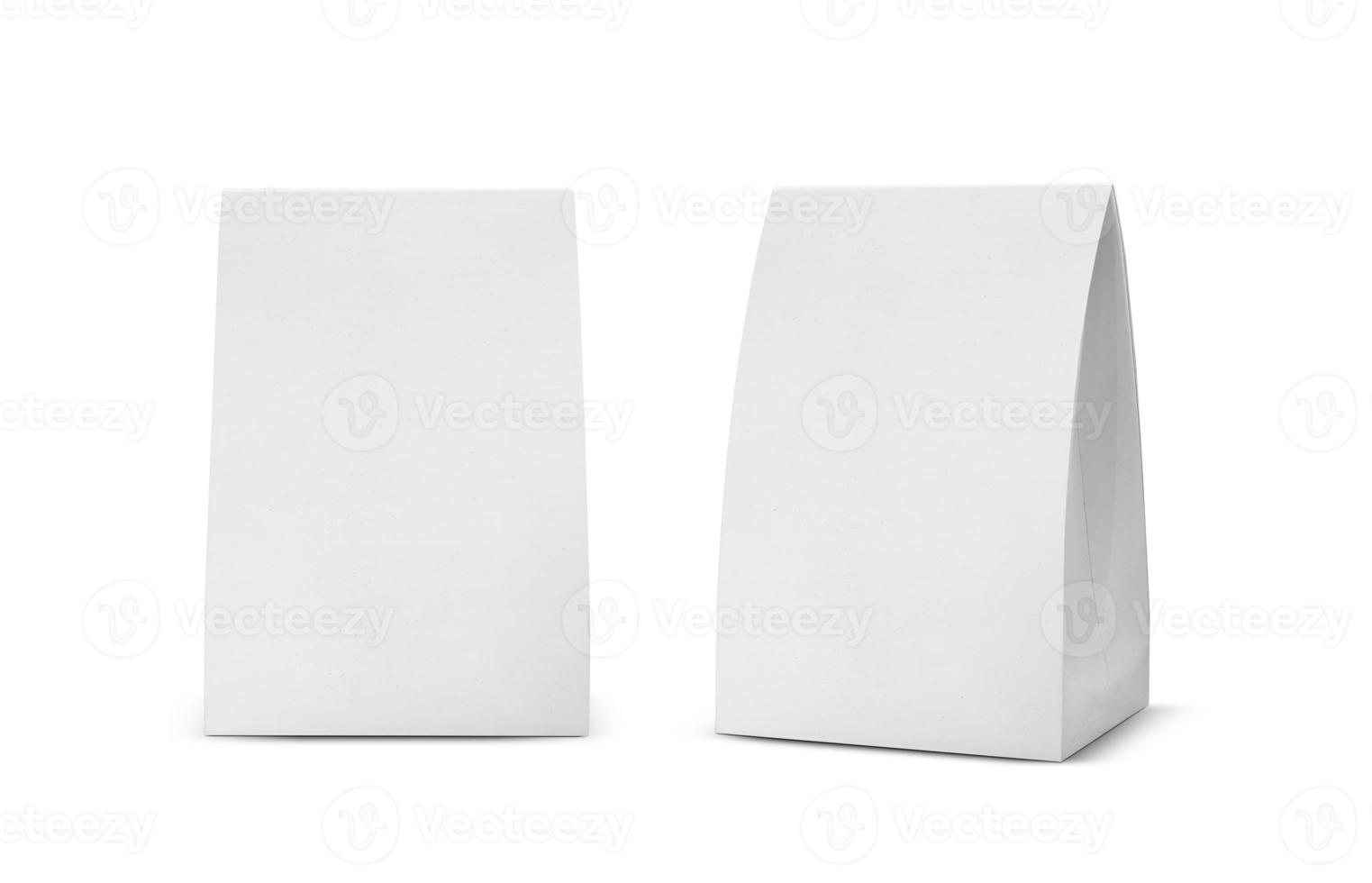 Paper Bag Package for advertising and branding. A-form Paper Bag. Paper bag triangular shape photo