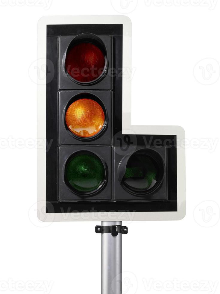 traffic light isolated on white background photo