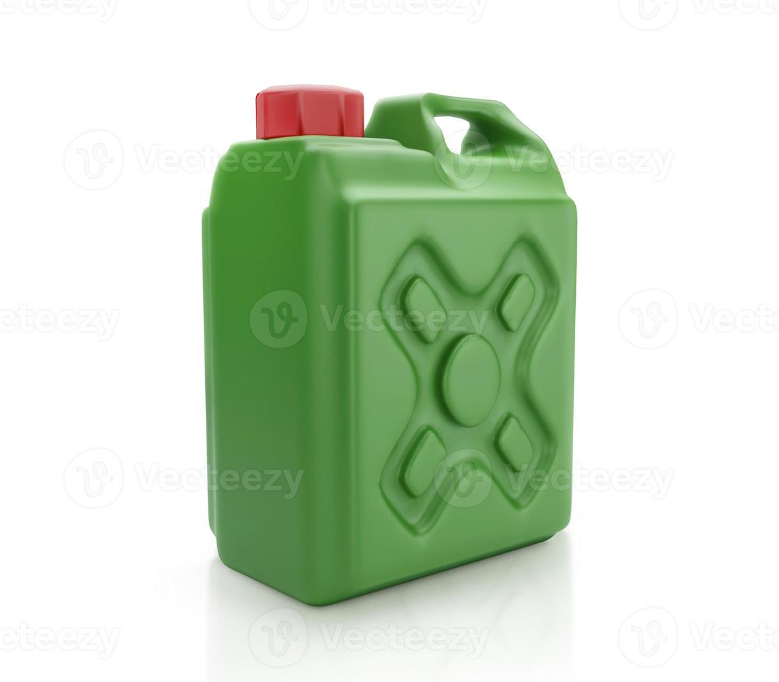 blank packaging green plastic gallon isolated on white background. 3D render photo