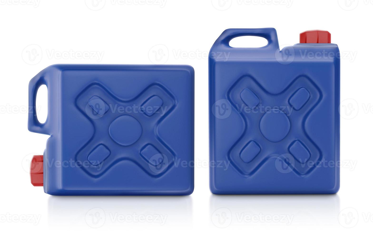 blank packaging blue plastic gallon isolated on white background. 3D render photo