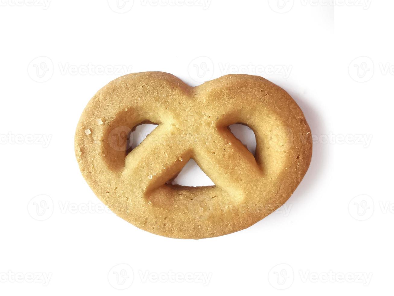 butter cookies isolated on white background photo