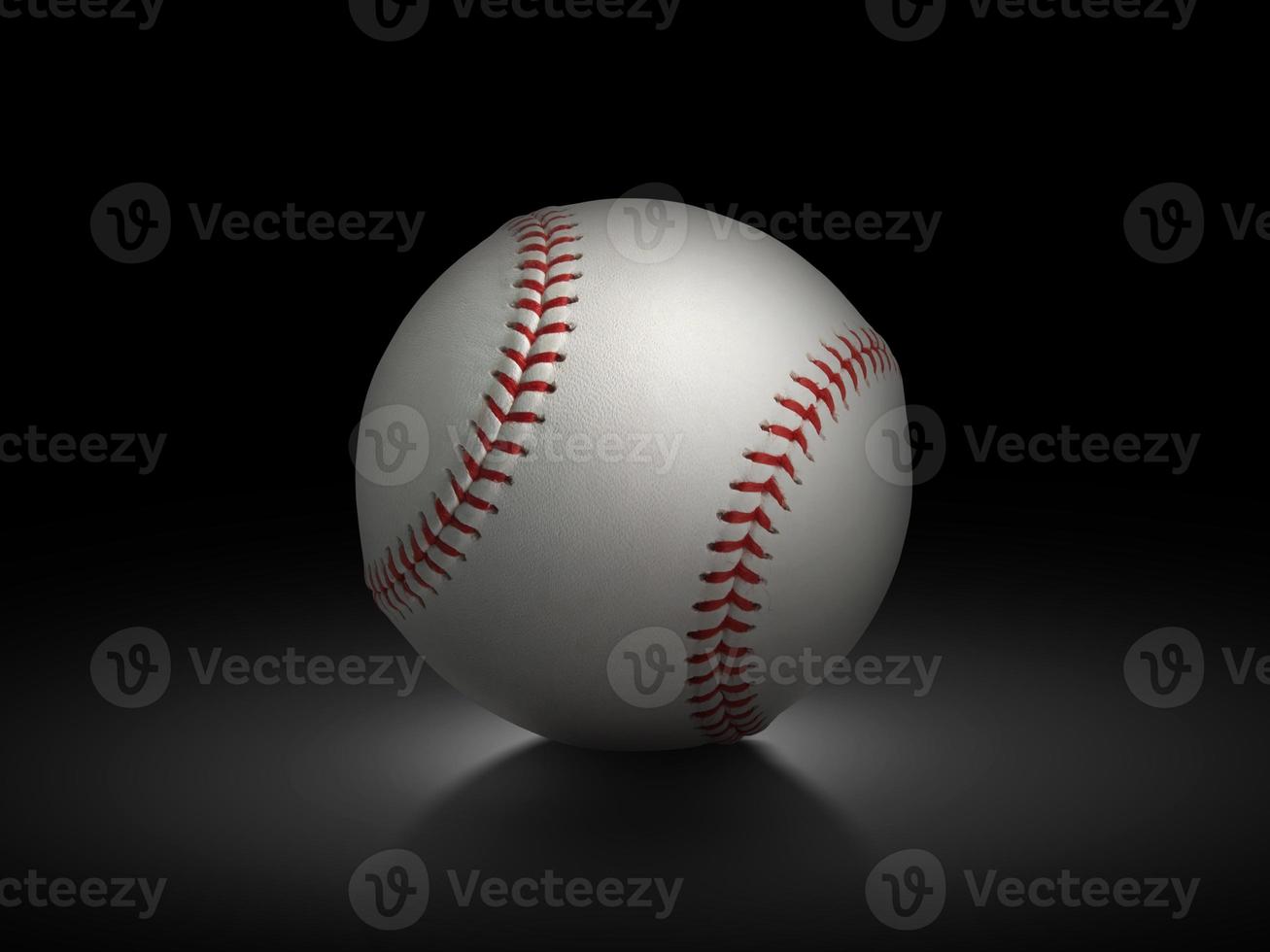 baseball on black background. Team sport photo