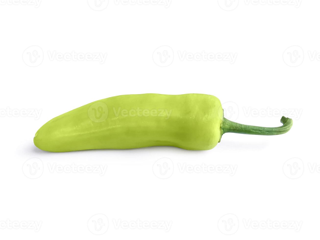 green chili pepper isolated on a white background photo
