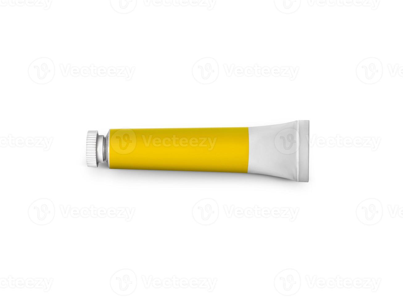 color tube on a white background photo