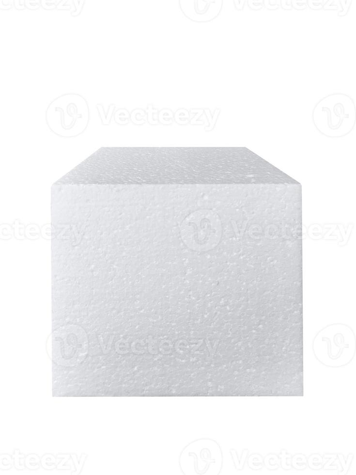 Styrofoam padding for product on white background photo