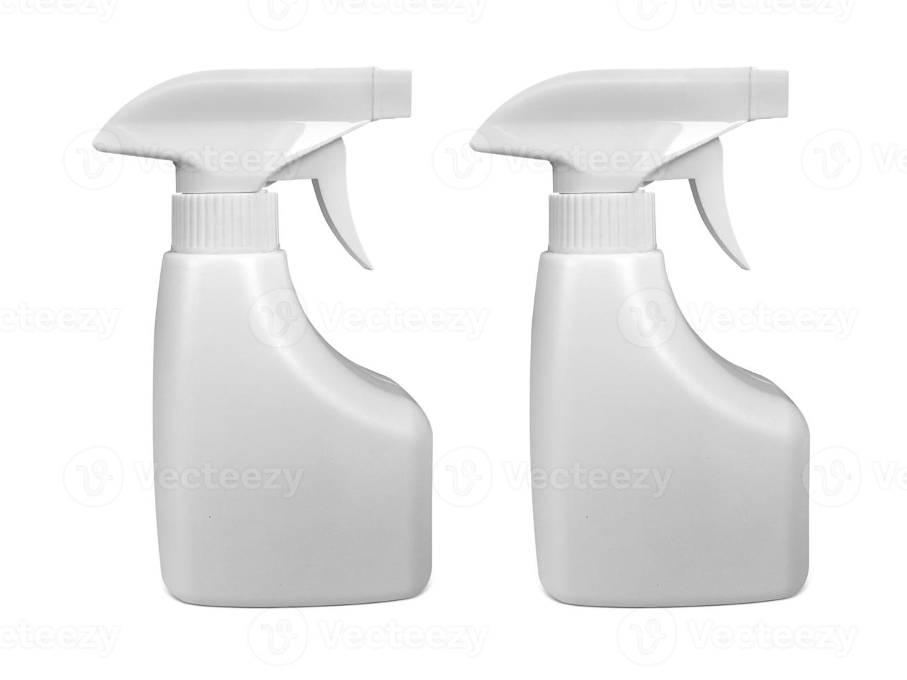 White Spray Bottle Isolated on White photo