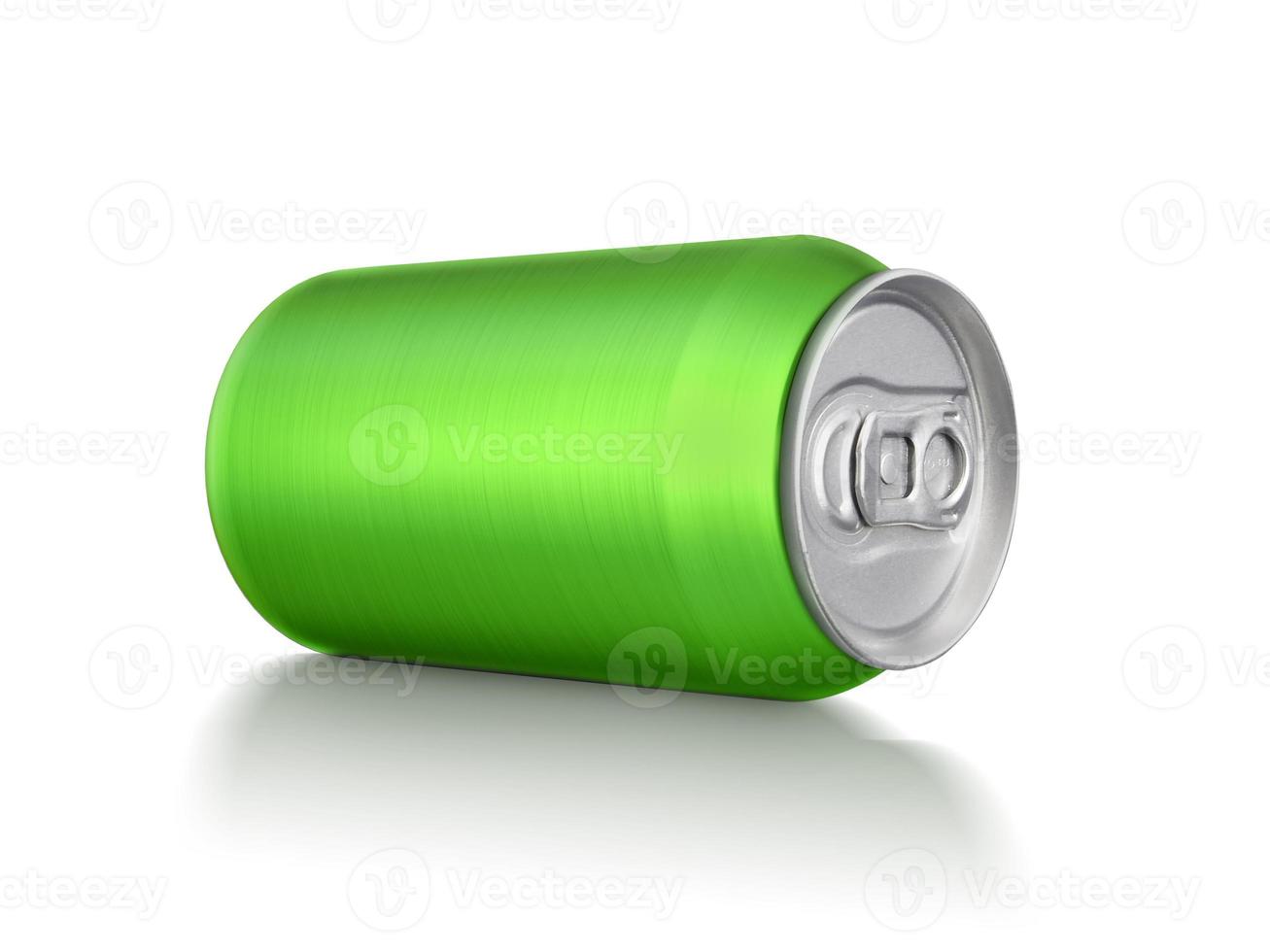 Aluminum white can mockup isolated on white background. 330ml aluminum soda can mockup photo