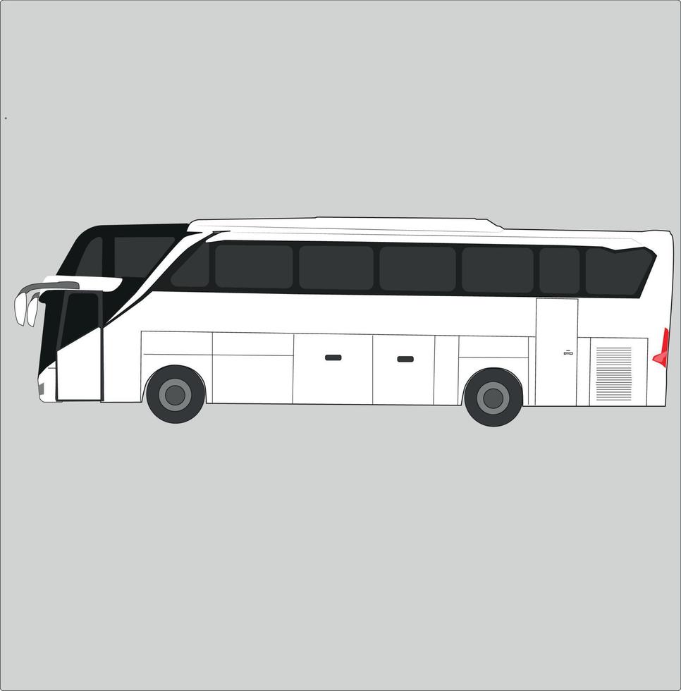 High deck bus vector