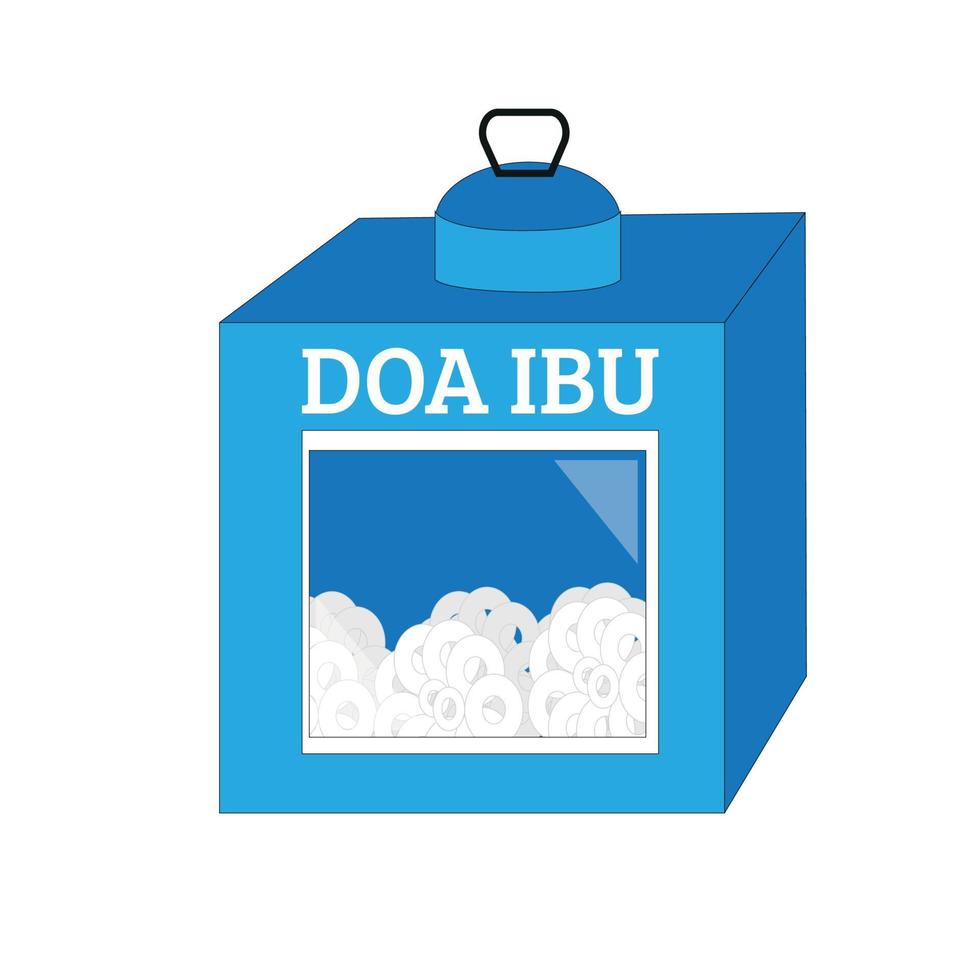 Indonesian kaleng kerupuk with doa ibu letters vector
