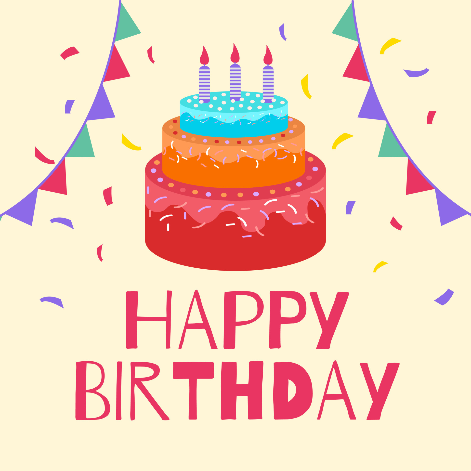 Happy Birthday Greetings image design 8616986 Vector Art at Vecteezy