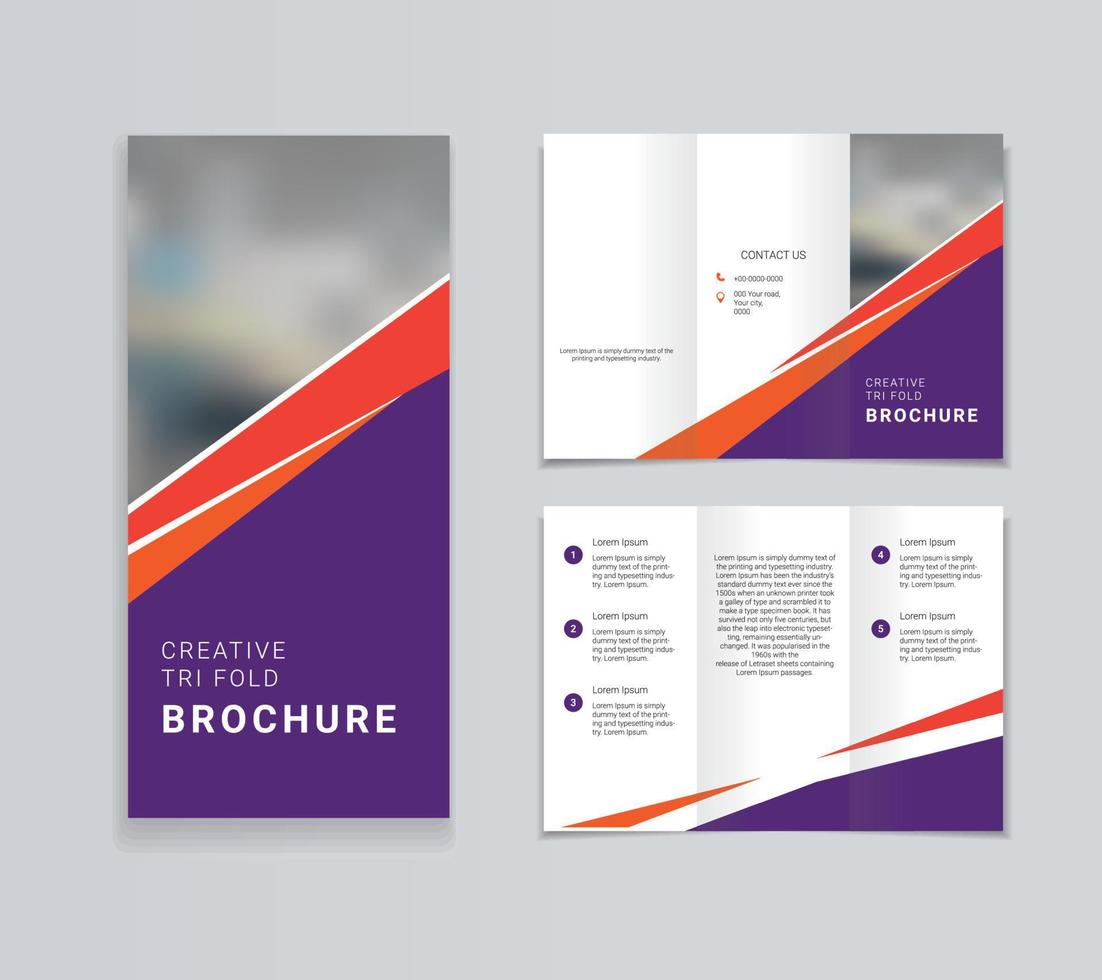 Tri Fold Brochure Design vector