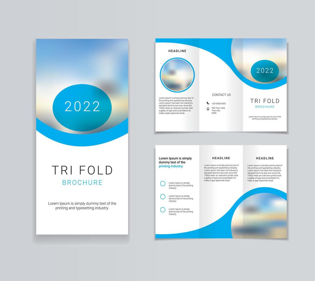 Tri Fold Brochure Design vector