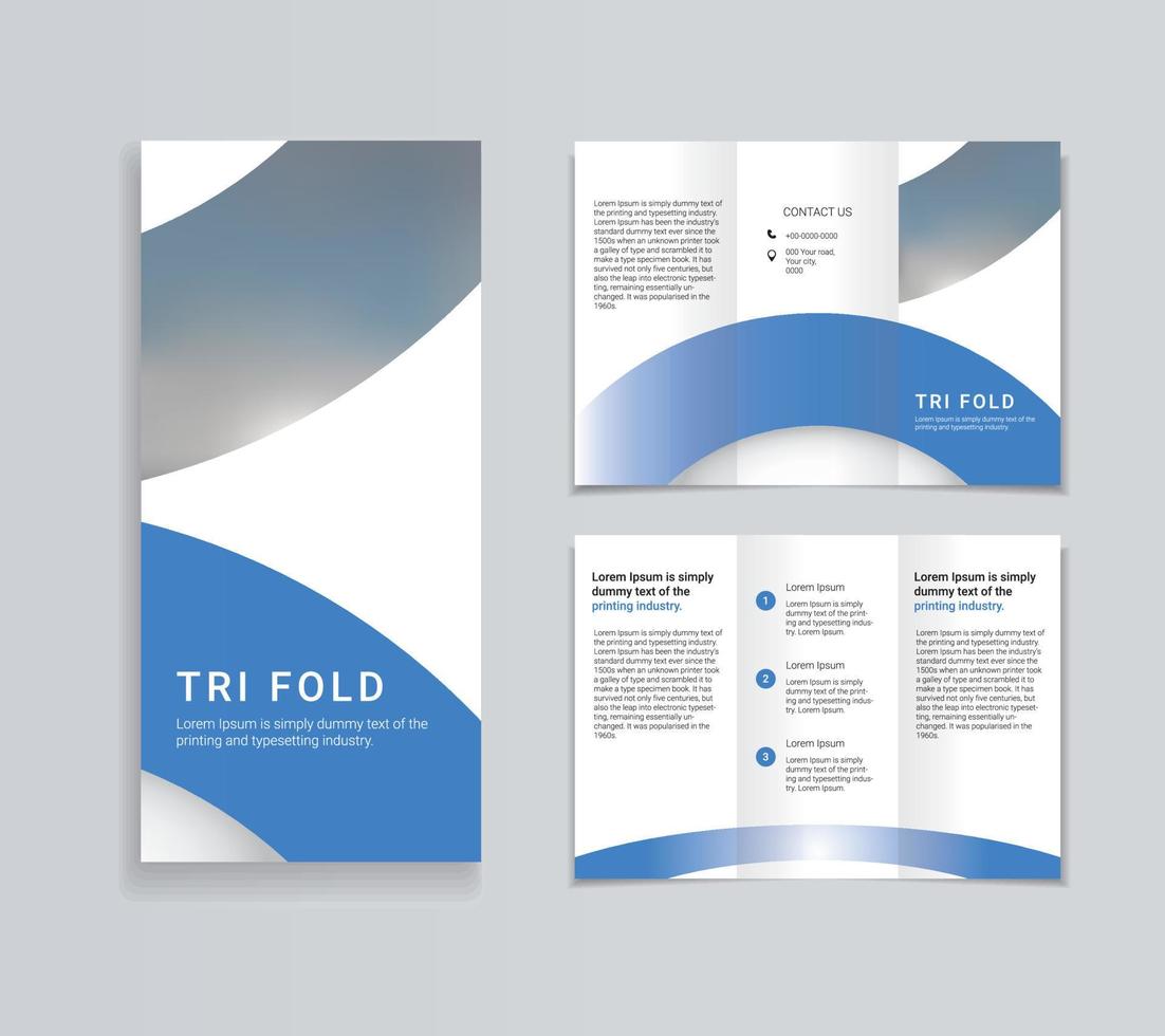 Tri Fold Brochure Design vector