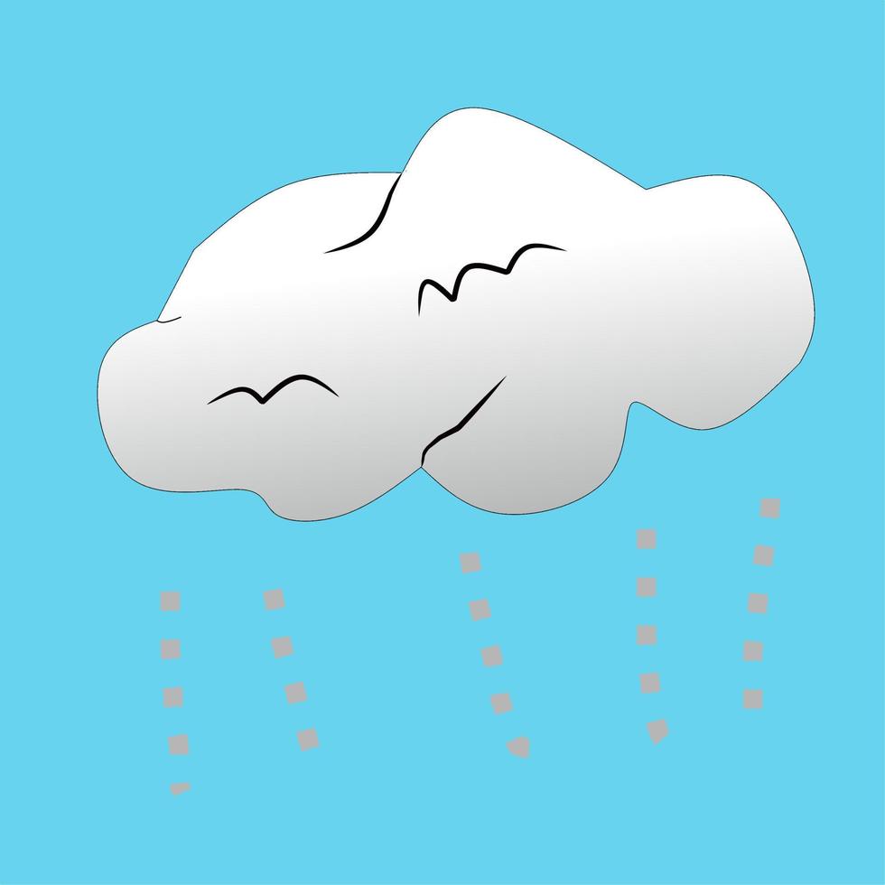 ilustración de vector de nube de lluvia