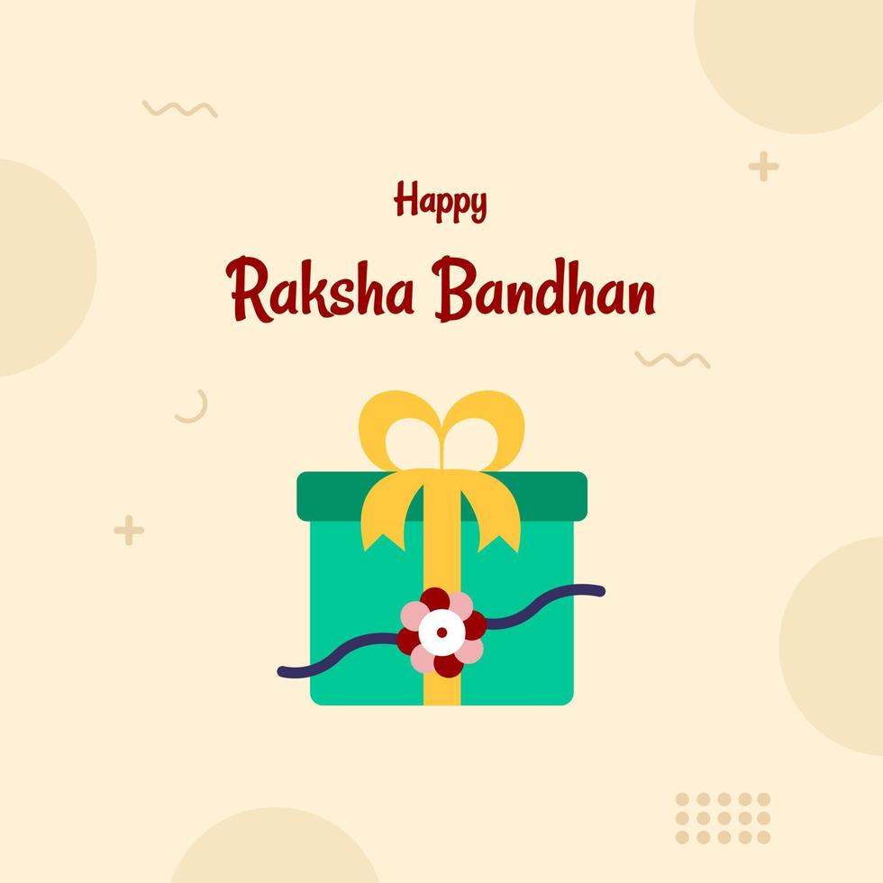 Happy raksha bandhan festival wishes greeting card vector