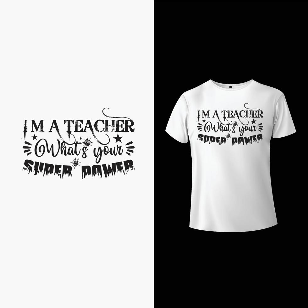 Teacher T-Shirt Design vector