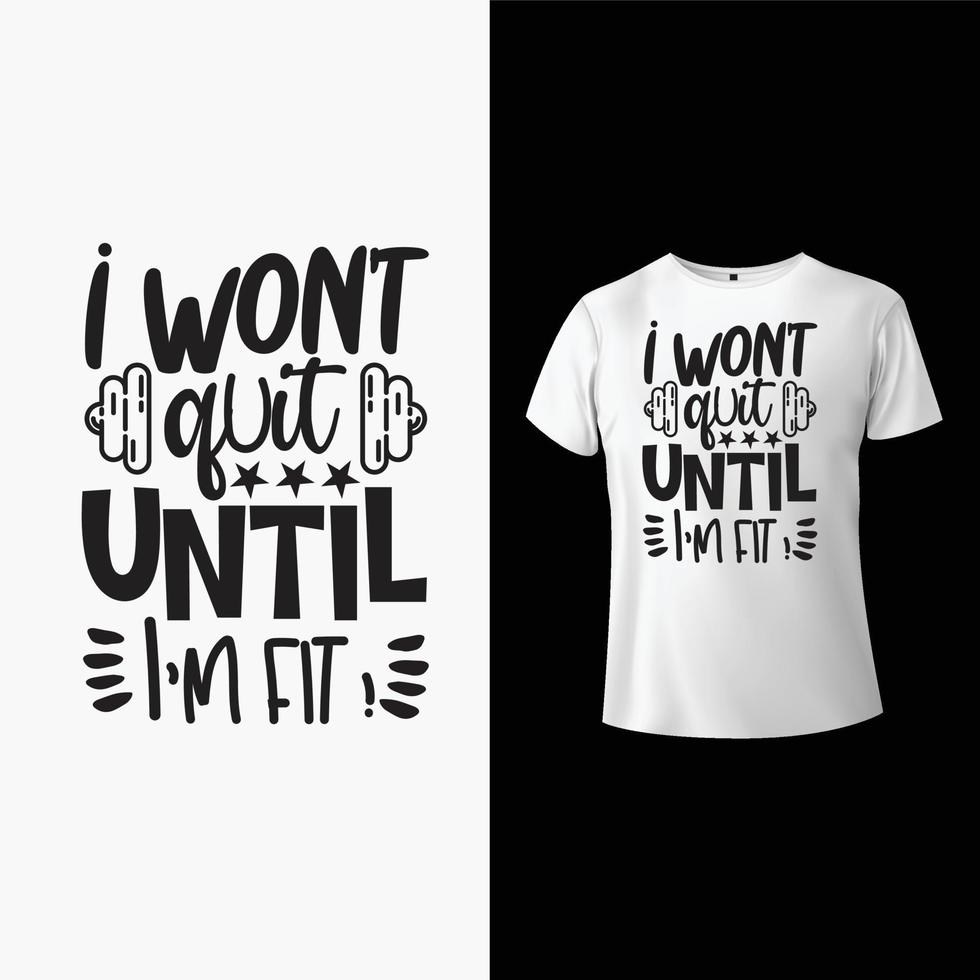 Gym T-Shirt Design vector
