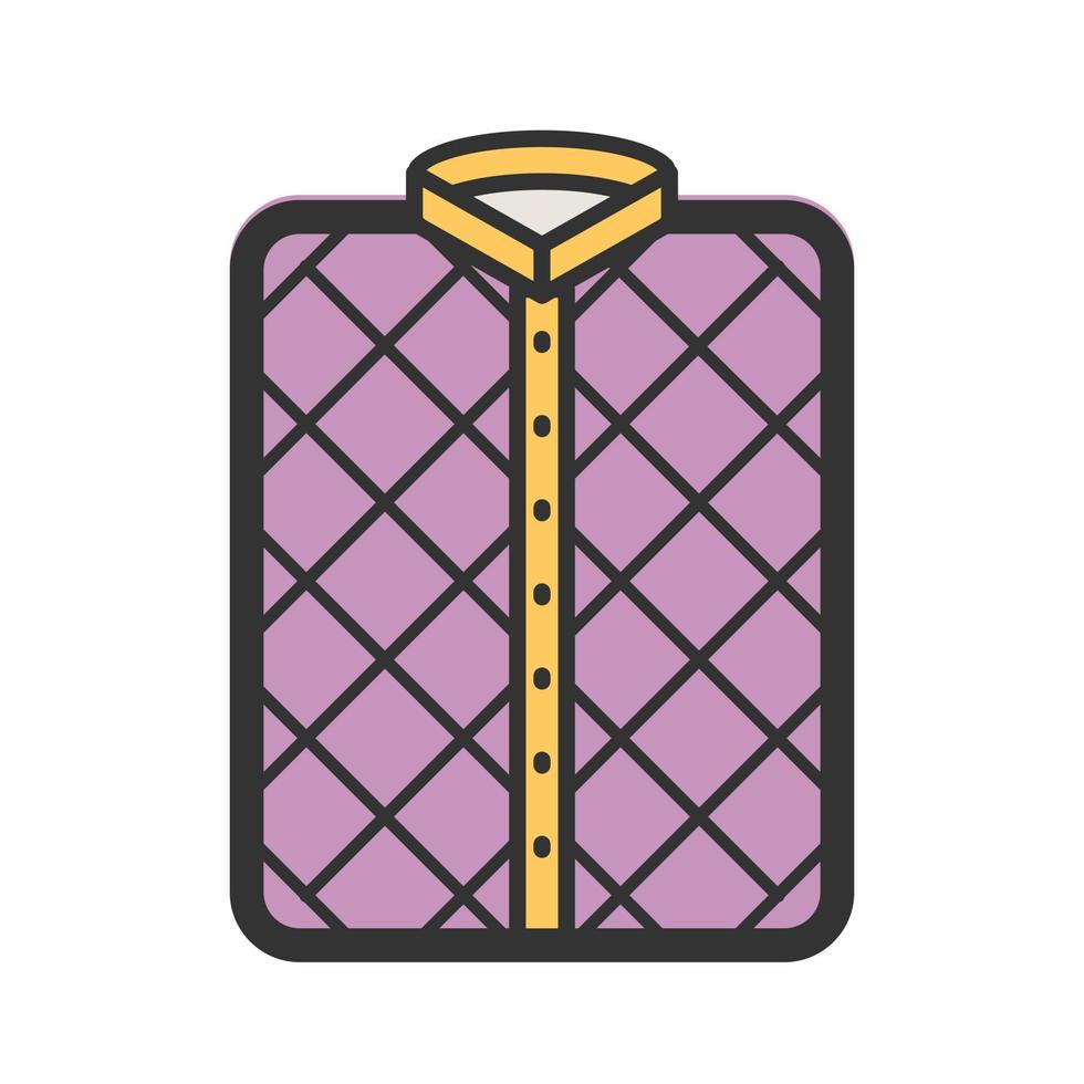 Check Shirt Filled Line Icon vector