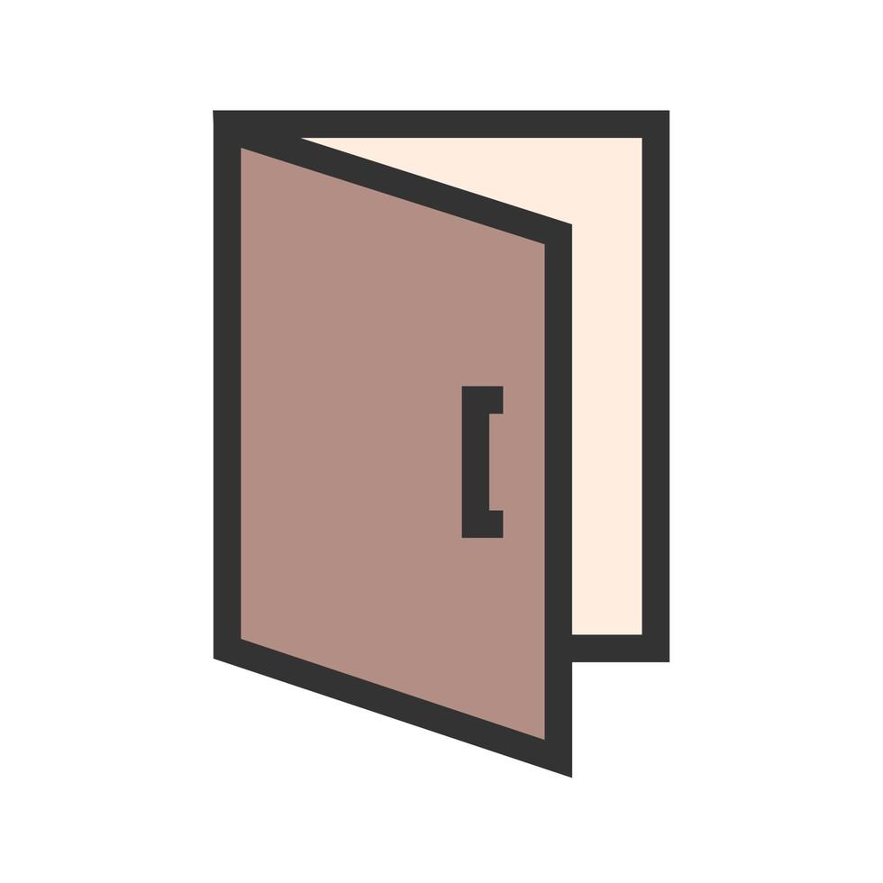 Door Filled Line Icon vector
