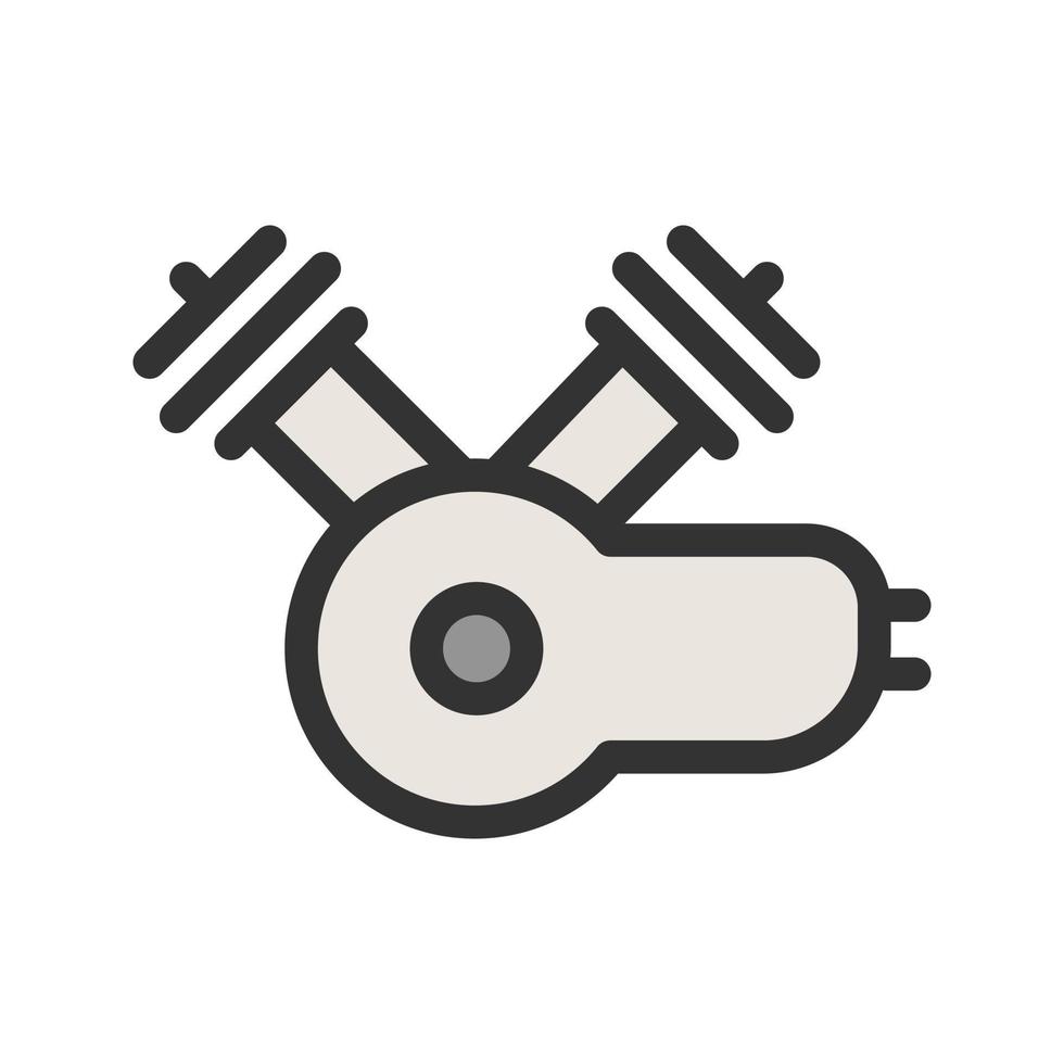 Engine Motor Filled Line Icon vector