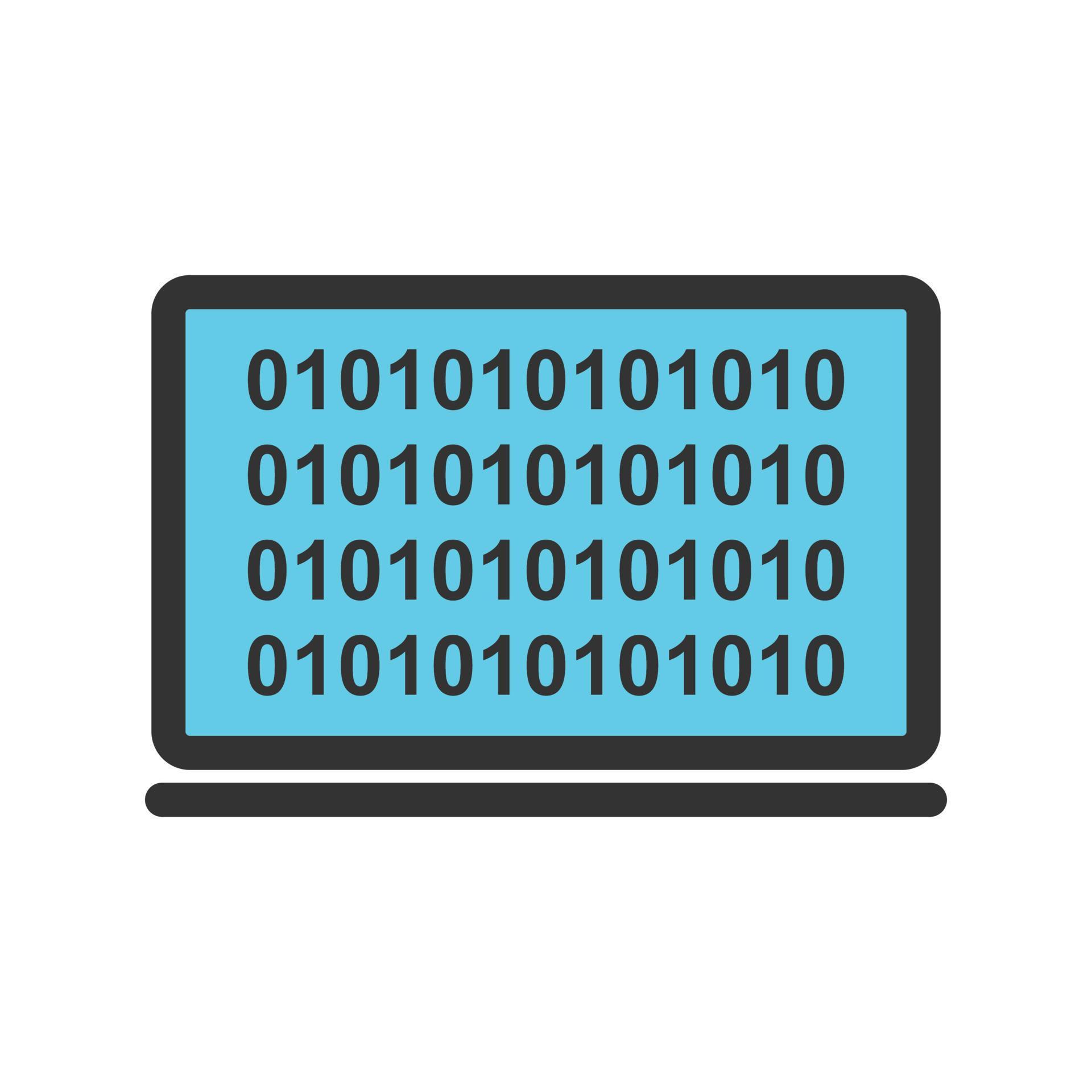 Computer Binary Code Filled Line Icon 8617596 Vector Art at Vecteezy