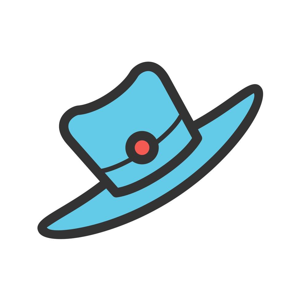 Hat Filled Line Icon vector