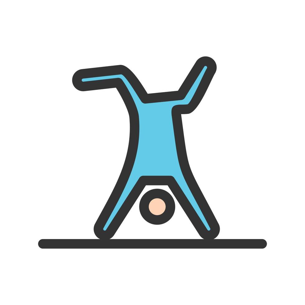 Gymnastic I Filled Line Icon vector