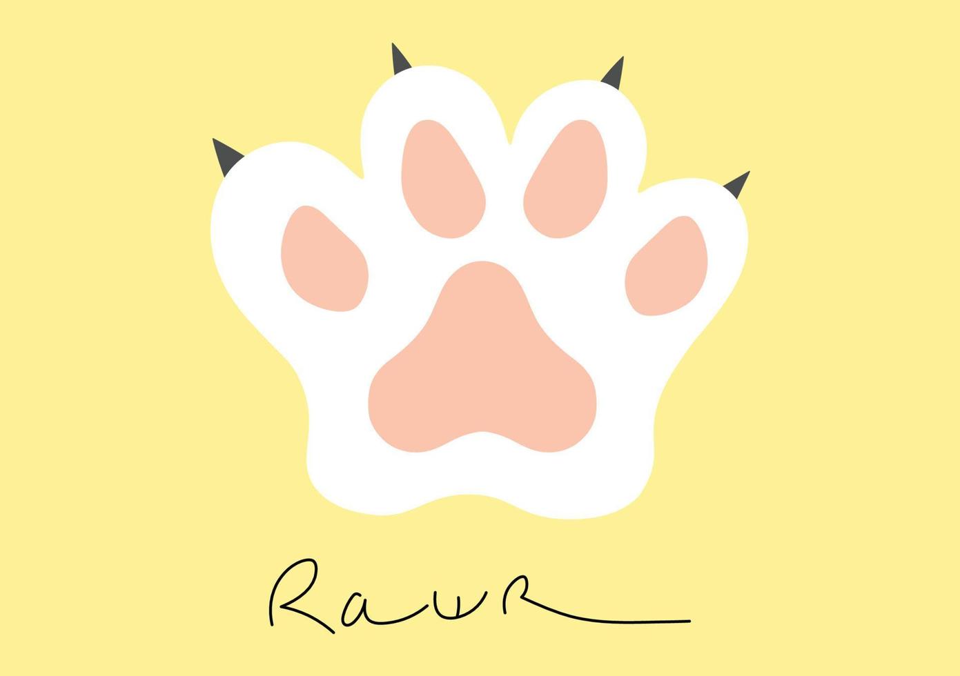 Cute Cat Paw Cartoon vector