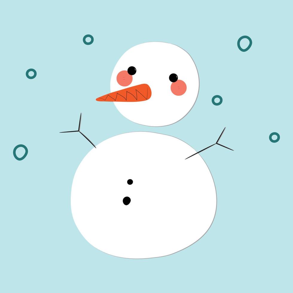 Cute Snowman Winter vector