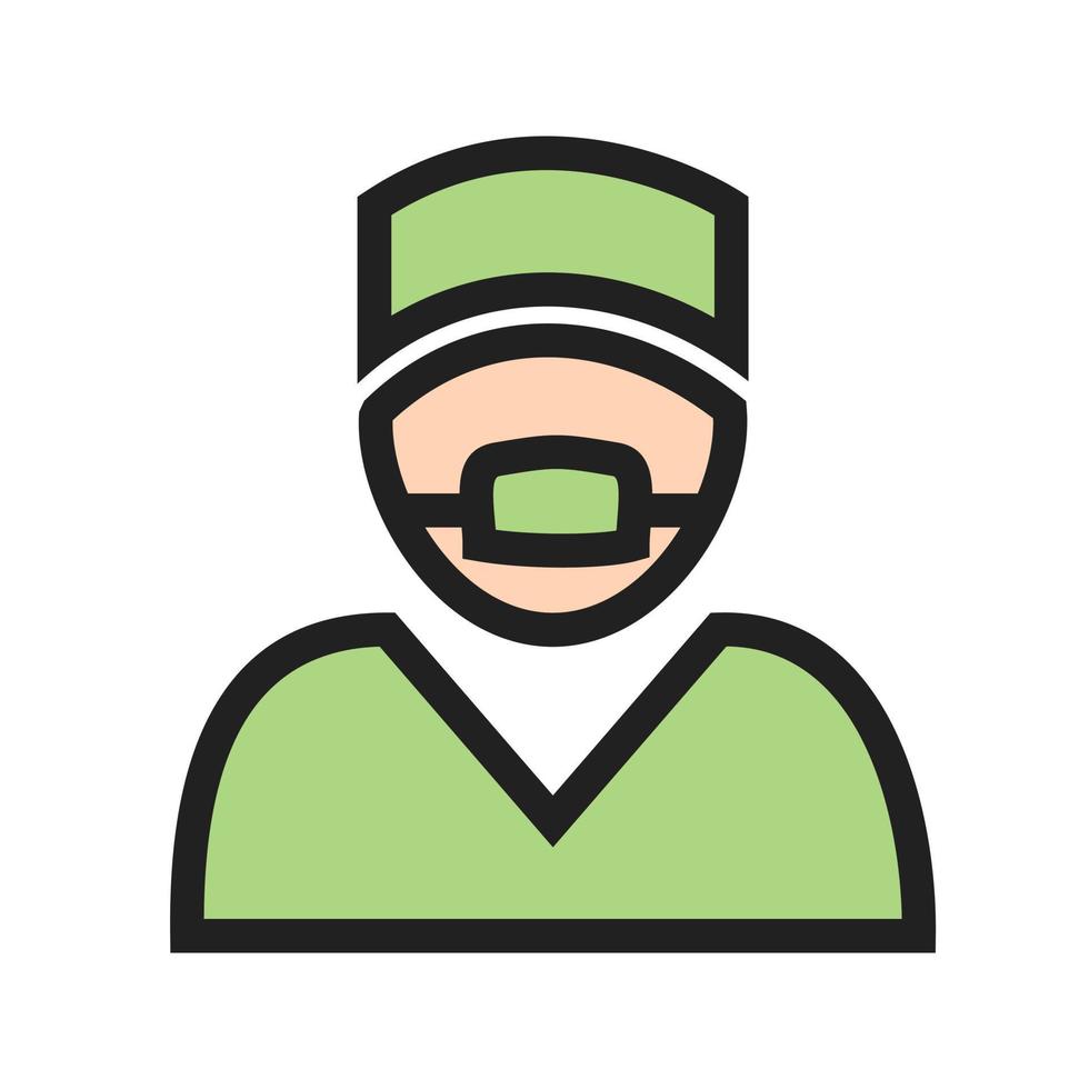 Surgeon Filled Line Icon vector