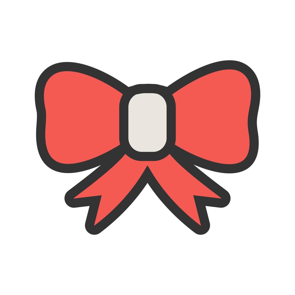 Bow Filled Line Icon vector